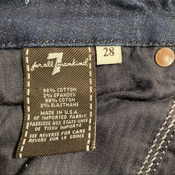 7 FOR ALL MANKIND Sz 28 Gwenevere  Skinny Dark Wash Jeans - Picture 7 of 7
